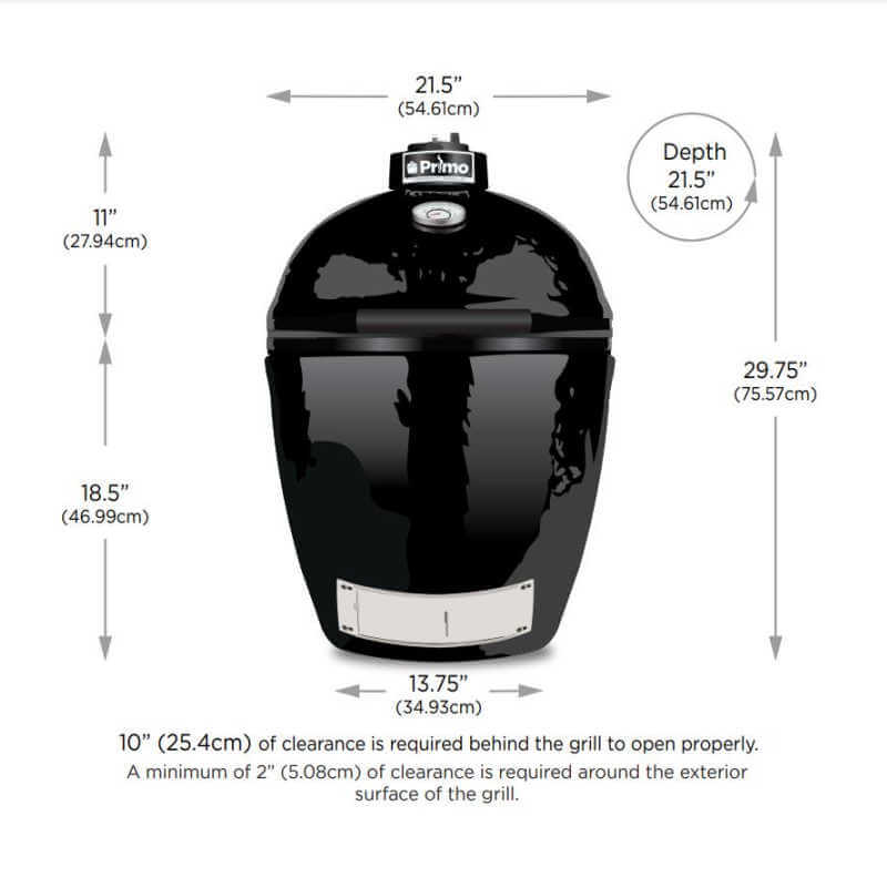 Primo All - In - One Round Ceramic Kamado Grill With Cart - PGCRC - CulinaryProfis