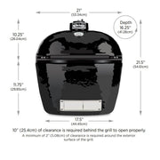 Primo Oval Junior 200 Ceramic Kamado Grill On Cart With Side Tables - PGCJRH - CulinaryProfis