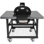 Primo Oval Junior 200 Ceramic Kamado Grill On Cart With Side Tables - PGCJRH - CulinaryProfis