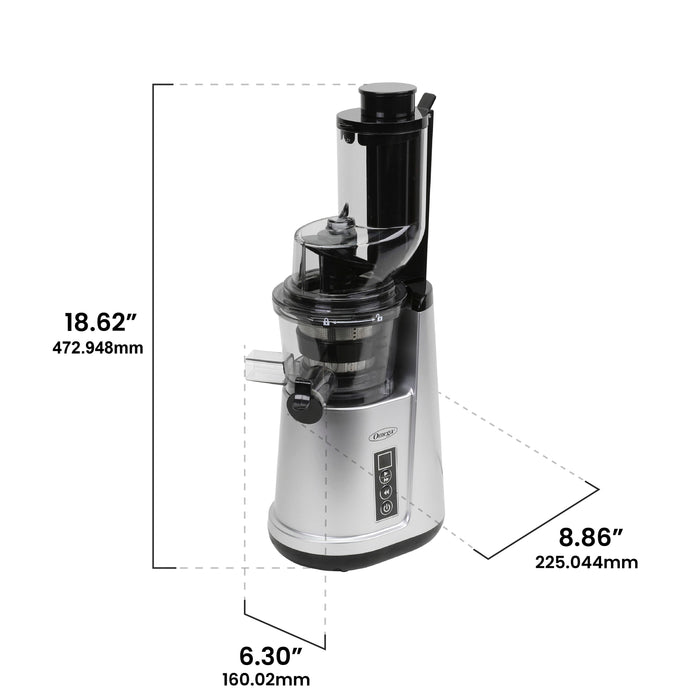 Omega JC4000 45-65 RPM Wide Mouth Vertical Cold Press Juicer - Silver
