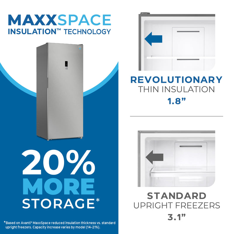 Avanti MaxxSpace Garage-Ready 23 cu. ft. Convertible Upright Freezer Avanti Products, LLC