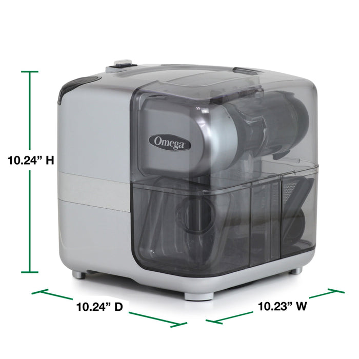 Omega JCUBE 80 RPM Cold Press 365 Masticating Slow Juicer - On-Board Storage
