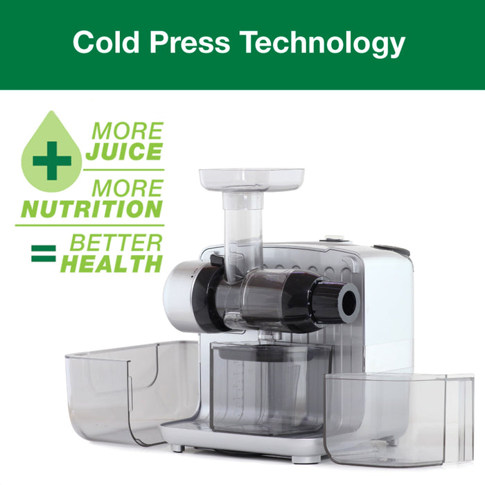 Omega JCUBE 80 RPM Cold Press 365 Masticating Slow Juicer - On-Board Storage