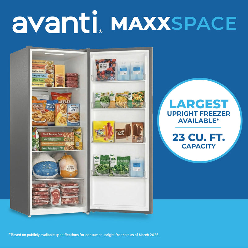 Avanti MaxxSpace Garage-Ready 23 cu. ft. Convertible Upright Freezer Avanti Products, LLC