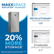 Avanti MaxxSpace Garage-Ready 21 cu. ft. Convertible Upright Freezer Avanti Products, LLC