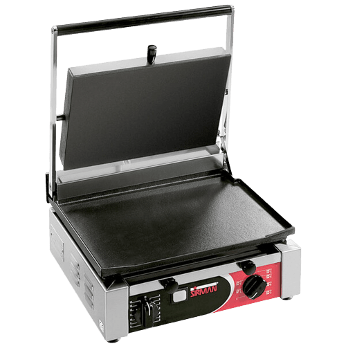 Sirman CORT LL 10"x15" Panini Grill - Flat Top & Bottom with Timer - 1700W 120V Model 34A2401105SI - CulinaryProfis