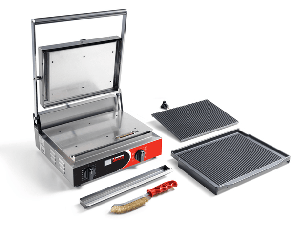 Sirman CORT R PS 10"x15" Panini Grill - Removable Grooved Plates with Timer - 1700W 120V Model 34A2305105SI - CulinaryProfis