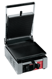 Sirman ELIO R 10"x10" Panini Grill - Grooved Top & Bottom with Timer - 1700W 120V Model 34A1301105SI - CulinaryProfis