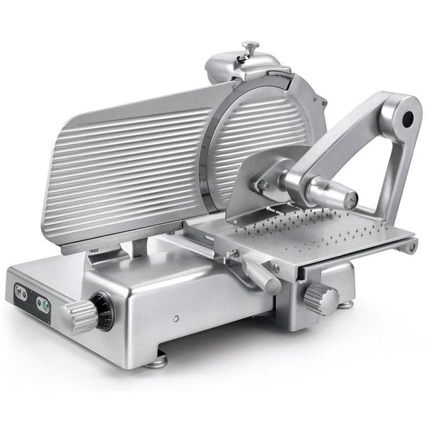 Sirman LEONARDO 370 EVO BS2 TOP 15" Straight Feed Cured Meat Slicer 0.5 HP 16377108SNA - CulinaryProfis