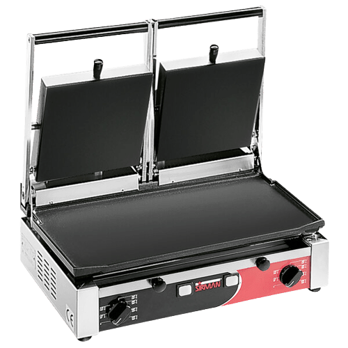 Sirman PD LL 10"x20" Double Panini Grill - Flat Top & Bottom with Timer - 3000W 220V Model 34A3441105SI - CulinaryProfis