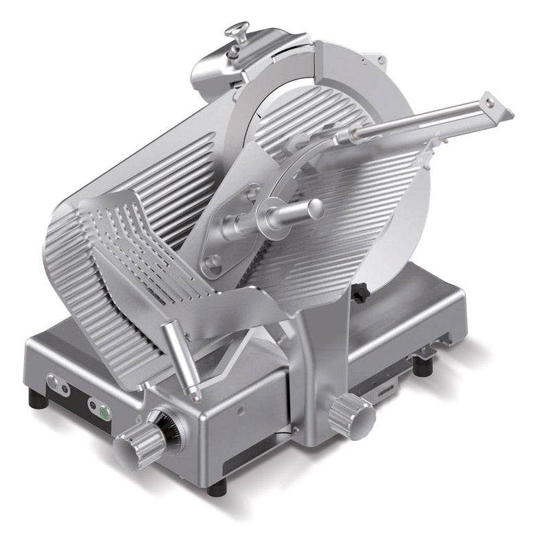 Sirman Raffaello 350 Evo Top 14" Heavy Duty Deli Slicer - 0.55 HP Aluminum Knobs NSF Certified - Model 15359028SNA - CulinaryProfis