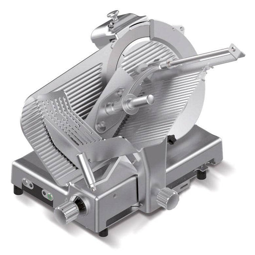 Sirman Raffaello 350 Evo Top 14" Heavy Duty Deli Slicer - 0.55 HP Aluminum Knobs NSF Certified - Model 15359028SNA - CulinaryProfis