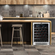 Whynter BWR‑408SB 24″ Built‑In/Undercounter 46‑Bottle Wine Refrigerator – Stainless Steel Trim, Digital Control & Lock Whynter