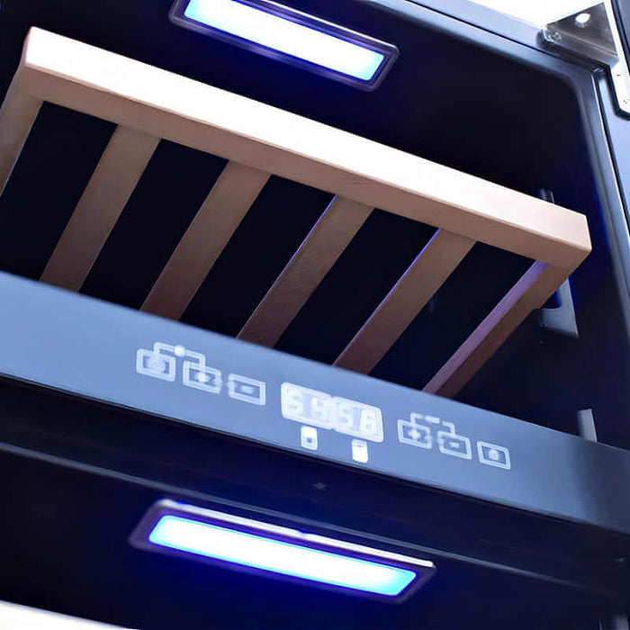 Summerset 15 Inch 3.2 Cu. Ft. Outdoor Dual Zone Wine Cooler - RFR - 15WD - CulinaryProfis