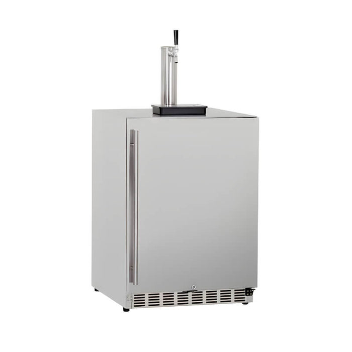 Summerset 24 - Inch 6.6 Cu. Ft. Outdoor Rated Single Tap Kegerator - RFR - 24DK1 - CulinaryProfis