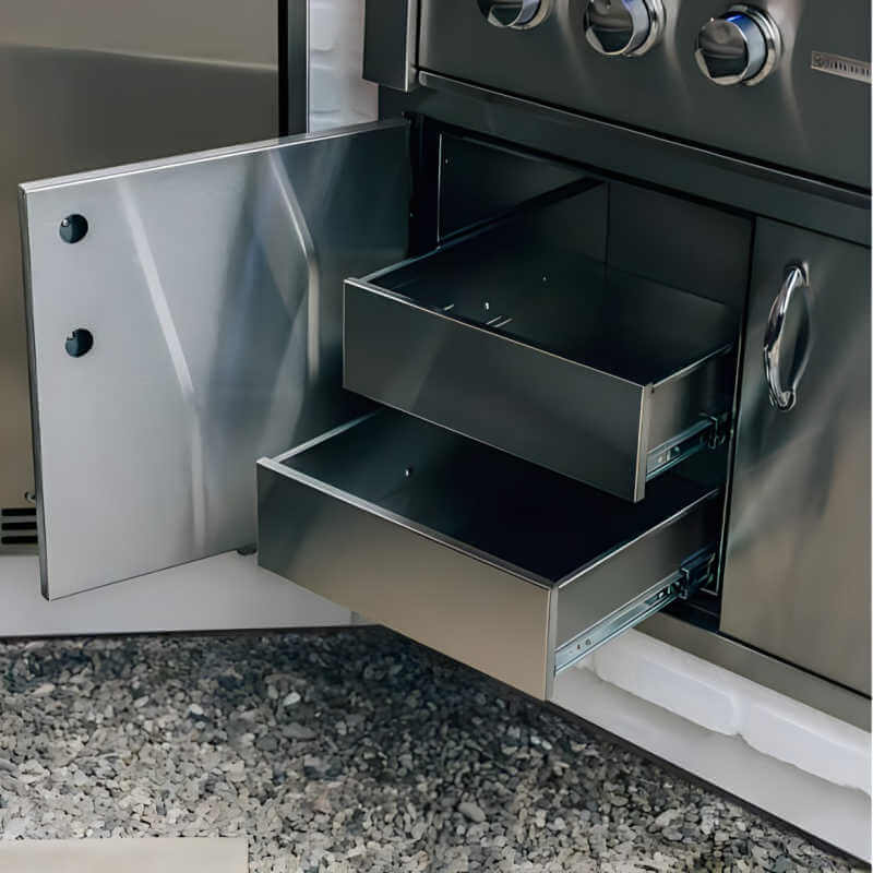 Summerset 36 Inch Two Drawer Dry Storage Combo - DP - 36DC - CulinaryProfis
