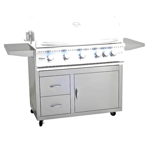 Summerset 40 Inch Sizzler Deluxe Stainless Steel Grill Cart - CART - SIZ40 - DC - CulinaryProfis