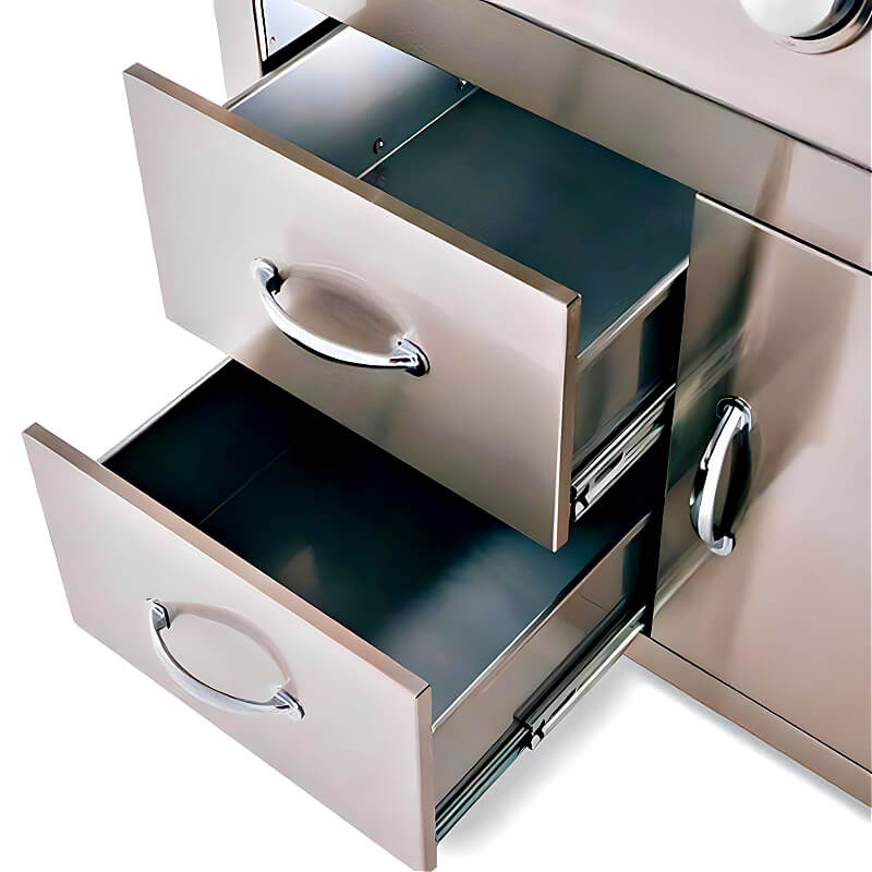 Summerset 40 Inch Sizzler Deluxe Stainless Steel Grill Cart - CART - SIZ40 - DC - CulinaryProfis