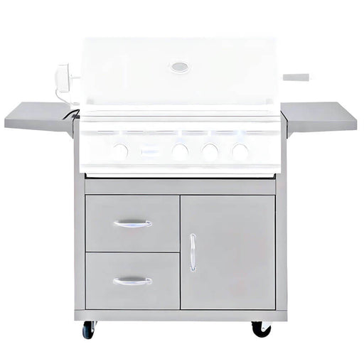 Summerset Sizzler Pro 32 Inch Deluxe Stainless Steel Grill Cart - CART - SIZ32 - DC - CulinaryProfis