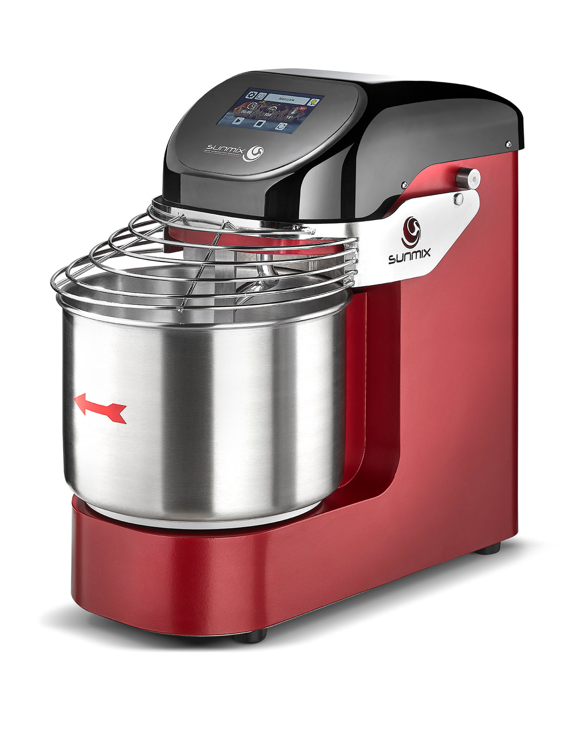 Sunmix EVO10 spiral mixer in Ruby Red (Rosso Rubino)