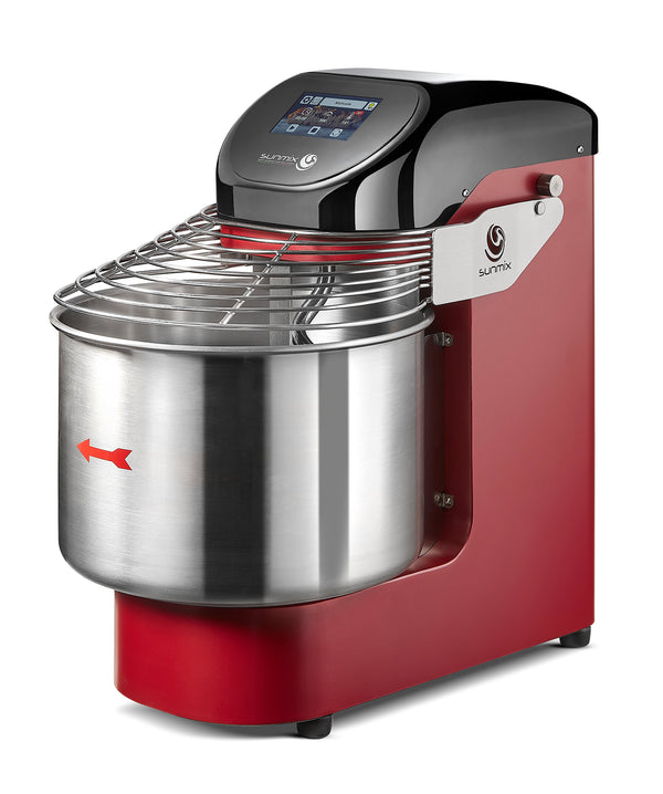 Sunmix EVO15 spiral mixer in Ruby Red (Rosso Rubino)