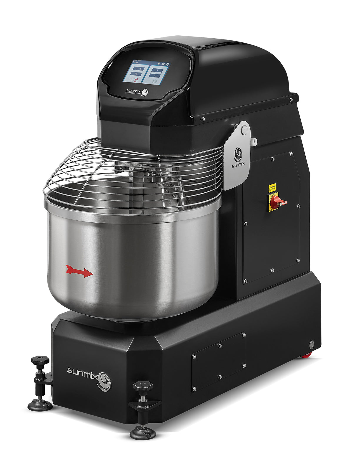 Sunmix QUEEN line double-tool spiral mixer shown in Deep Black