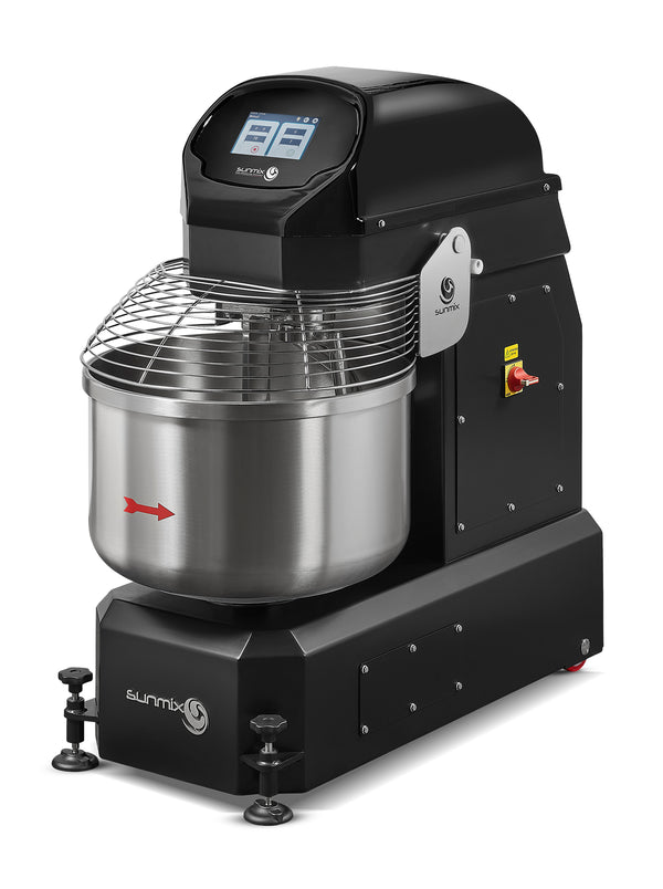 Sunmix QUEEN line double-tool spiral mixer shown in Deep Black