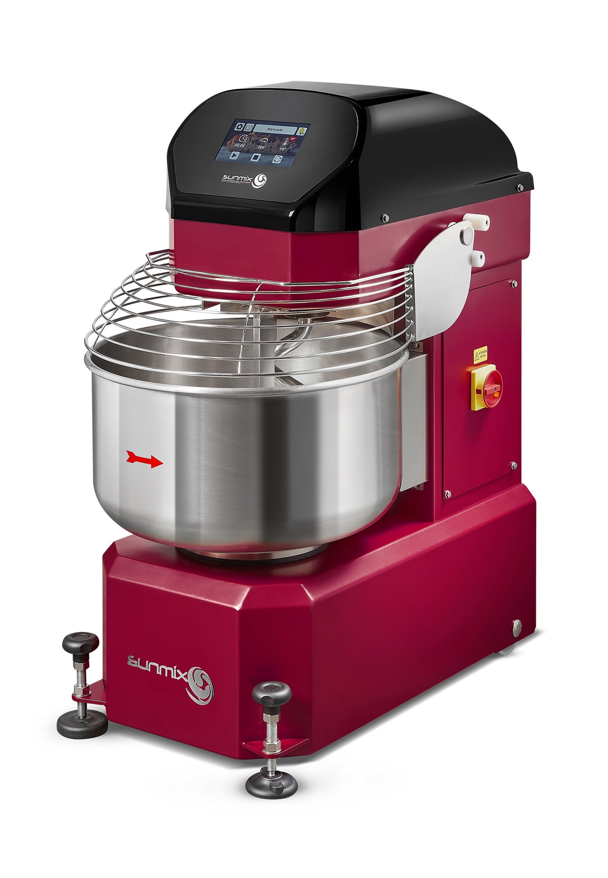 Sunmix SMART40 digital spiral mixer in Ruby Red (Rosso Rubino)