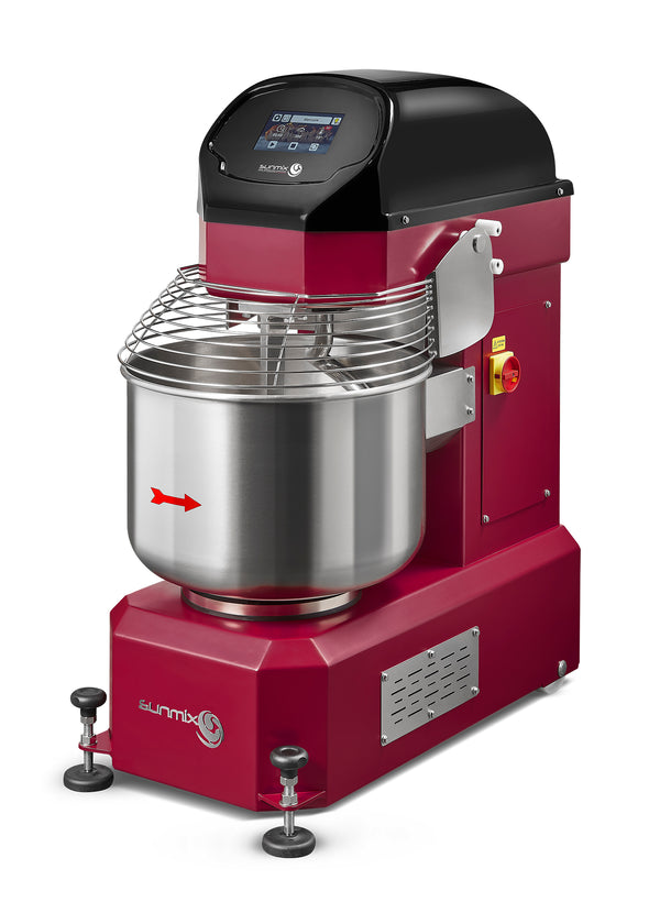 Sunmix SMART50 digital spiral mixer in Ruby Red (Rosso Rubino)