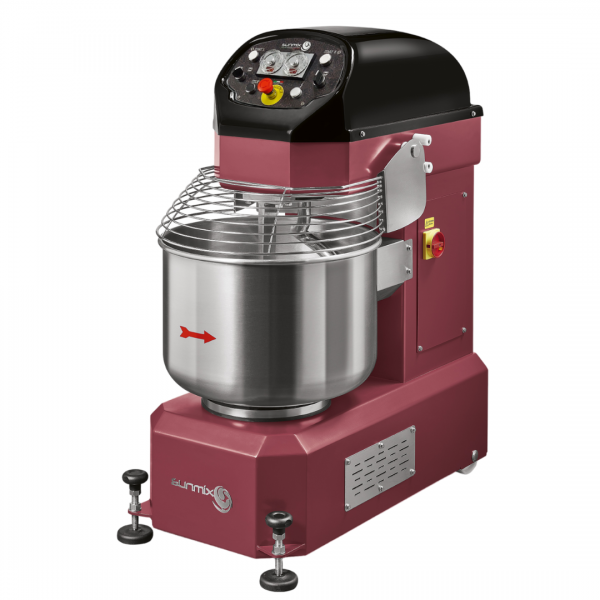 Sunmix SUN60 Classic Line spiral mixer in Ruby Red (Rosso Rubino)