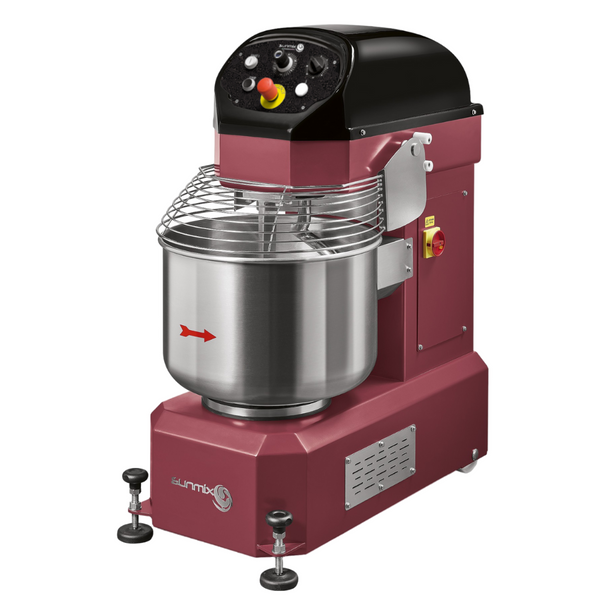 Sunmix SUN50 Top Line spiral mixer in Ruby Red (Rosso Rubino)