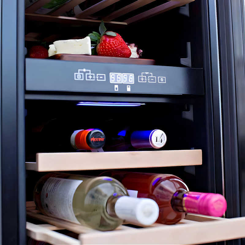 TrueFlame 15 Inch 3.2 Cu. Ft. Outdoor Dual Zone Wine Cooler - CulinaryProfis