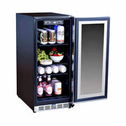 TrueFlame 15 Inch 3.2 Cu. Ft. Outdoor Refrigerator With Glass Door - CulinaryProfis