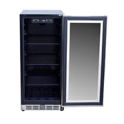 TrueFlame 15 Inch 3.2 Cu. Ft. Outdoor Refrigerator With Glass Door - CulinaryProfis