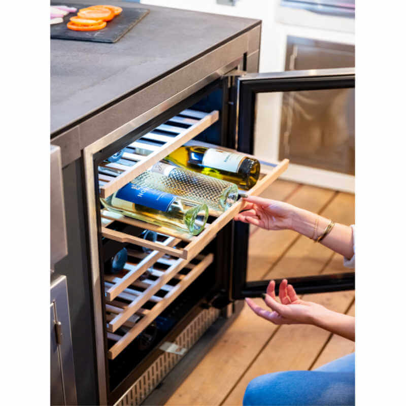 TrueFlame 24 Inch 5.3 Cu. Ft. Outdoor Dual Zone Wine Cooler - CulinaryProfis