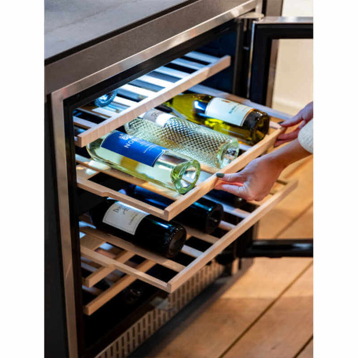 TrueFlame 24 Inch 5.3 Cu. Ft. Outdoor Dual Zone Wine Cooler - CulinaryProfis