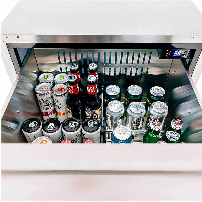 TrueFlame 24 - Inch 5.3 Cu. Ft. Outdoor Rated Two Drawer Refrigerator - CulinaryProfis