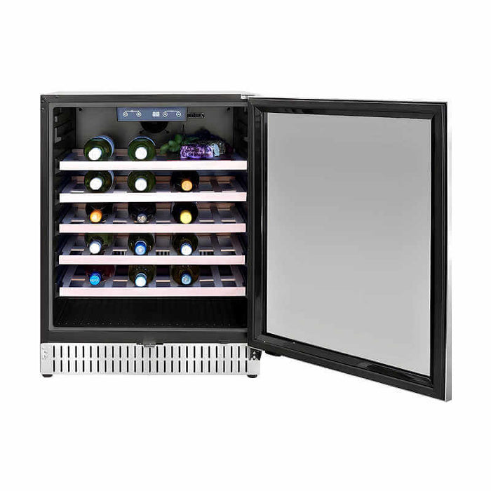 TrueFlame 24 Inch 5.3 Cu. Ft. Outdoor Single Zone Wine Cooler - CulinaryProfis
