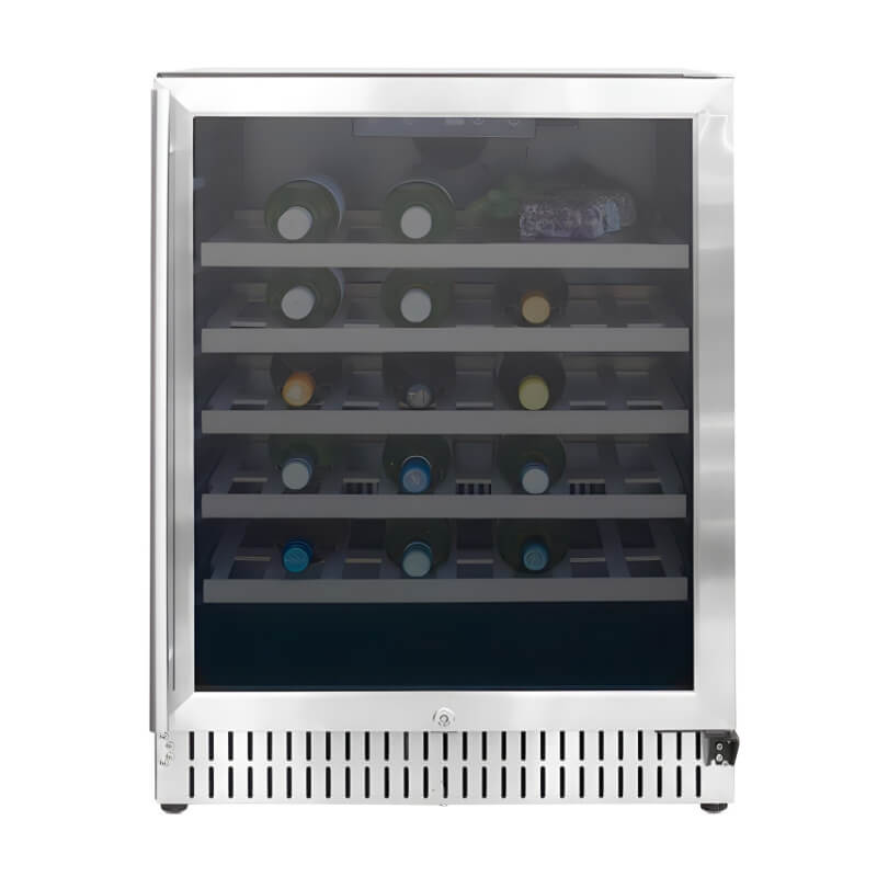 TrueFlame 24 Inch 5.3 Cu. Ft. Outdoor Single Zone Wine Cooler - CulinaryProfis