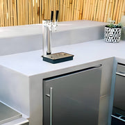 TrueFlame 24 - Inch 6.6 Cu. Ft. Outdoor Rated Double Tap Kegerator - TF - RFR - 24DK2 - CulinaryProfis