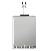 TrueFlame 24 - Inch 6.6 Cu. Ft. Outdoor Rated Double Tap Kegerator - TF - RFR - 24DK2 - CulinaryProfis