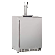 TrueFlame 24 - Inch 6.6 Cu. Ft. Outdoor Rated Double Tap Kegerator - TF - RFR - 24DK2 - CulinaryProfis