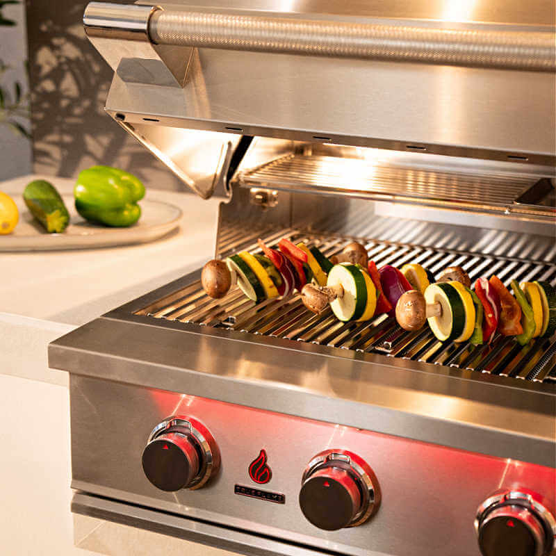 TrueFlame 25 Inch 3 Burner Built - In Gas Grill - CulinaryProfis