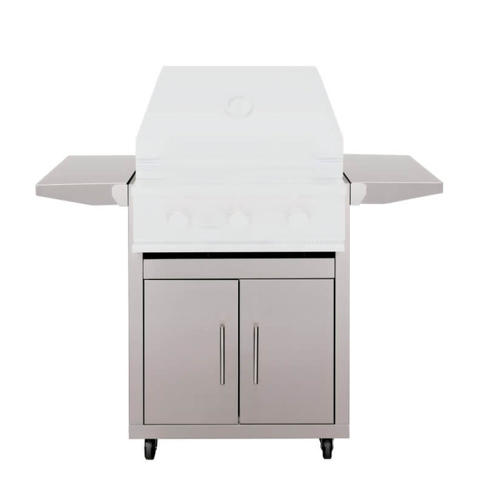 TrueFlame 25 - Inch Stainless Steel Deluxe Grill Cart with Fold - Down Side Shelves - CART - TF - 25DC - CulinaryProfis