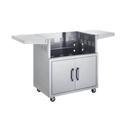 TrueFlame 40 - Inch Stainless Steel Deluxe Grill Cart with Fold - Down Side Shelves - CulinaryProfis