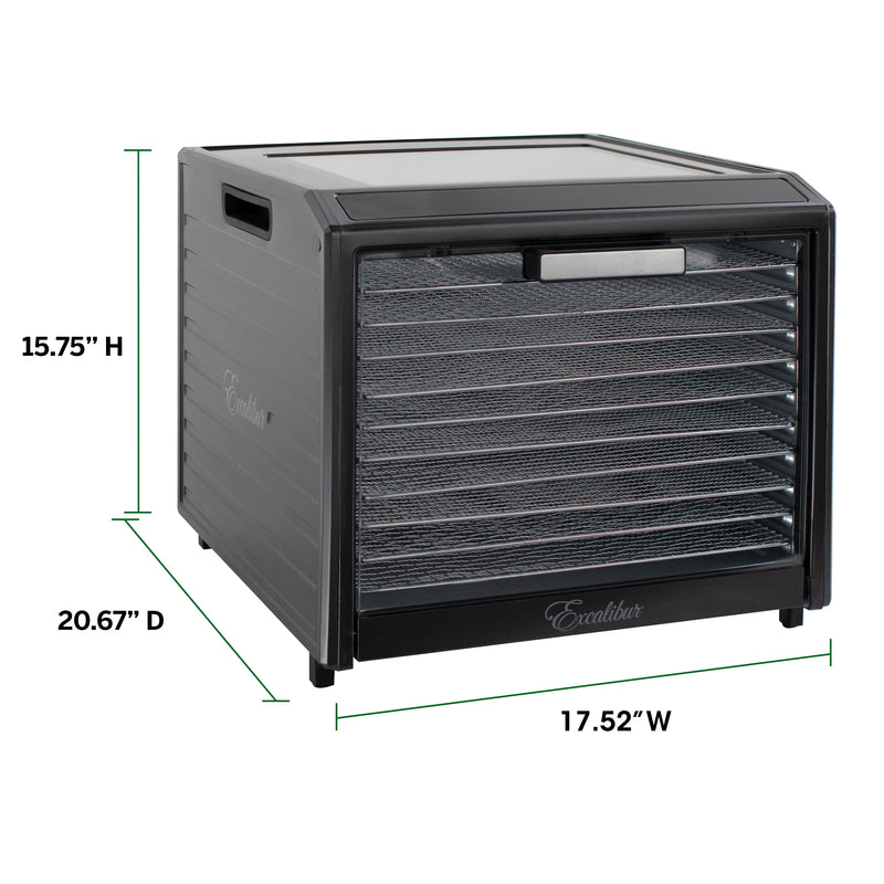Excalibur 10 Tray Performance Digital Dehydrator, in Stainless Steel Excalibur
