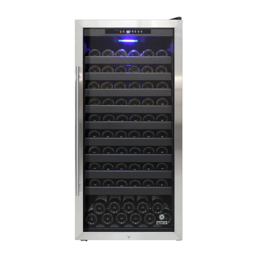 Vinotemp - EL - 100SBB, Vinotemp Butler Series Freestanding Single - Zone Wine Cooler, 114 Bottle Capacity, in Stainless Steel - CulinaryProfis
