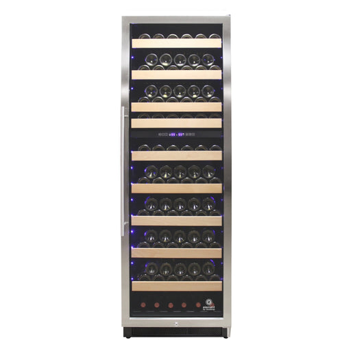 Vinotemp - EL - 168WCST, Vinotemp Connoisseur Series 168 Dual - Zone Wine Cooler, 215 Bottle Capacity, in Stainless Steel - CulinaryProfis