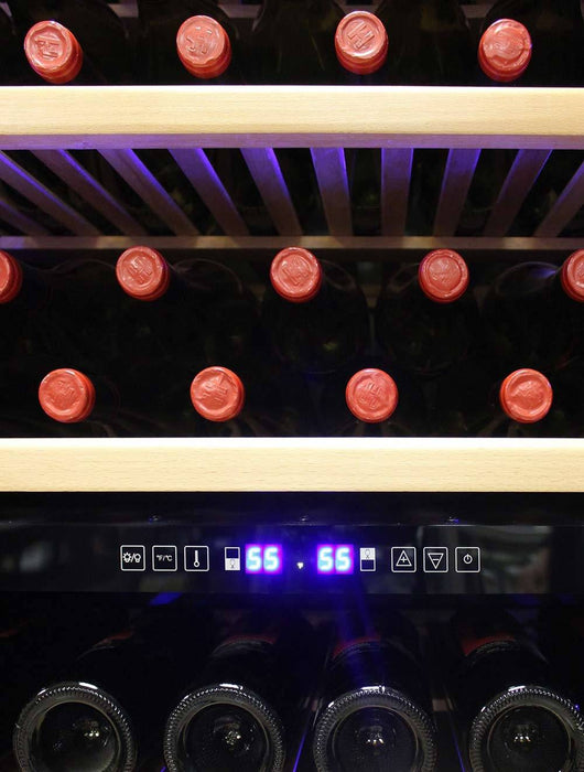 Vinotemp - EL - 300GFEB - L, Vinotemp Garage Dual - Zone Large Capacity Wine Cooler, Left Hinge, 300 Bottle Capacity, in Black - CulinaryProfis