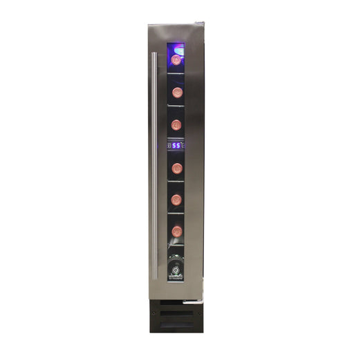 Vinotemp - EL - 7TSST, Vinotemp Private Reserve Series Compact Single - Zone Wine Cooler with Touch Screen Controls, 7 Bottle Capacity, in Stainless Steel - CulinaryProfis